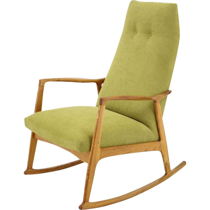 Mid-century beechwood rocking chair,danish 1960s