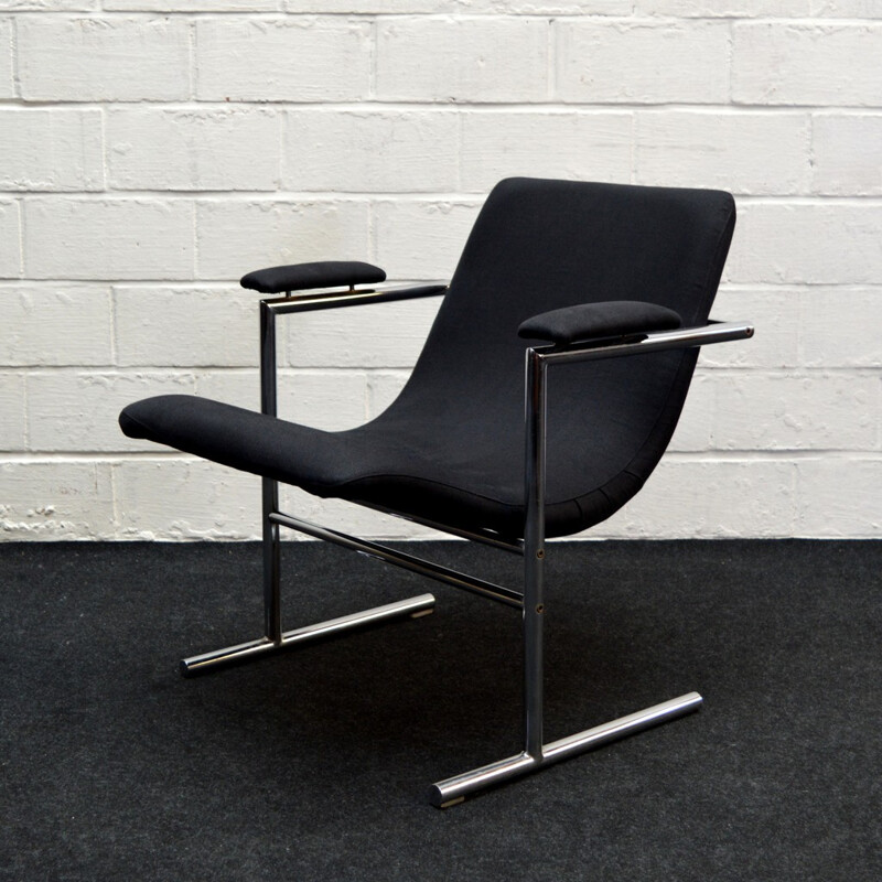 Tubular steel and fabric "Oslo" armchair, Rudi VERELST - 1970s