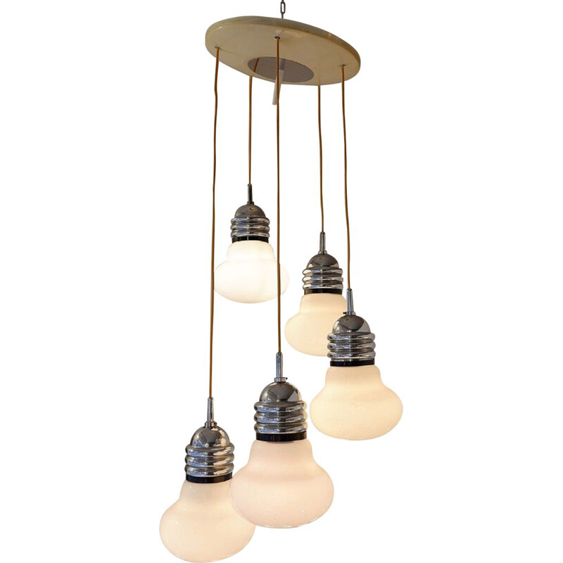 Suspension vintage Ampoules en Verre Italien