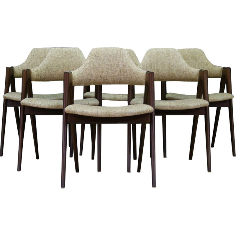 Set of 4 vintage chairs Designed by Kai Kristiansen by Fritz Hansenfrom 1970