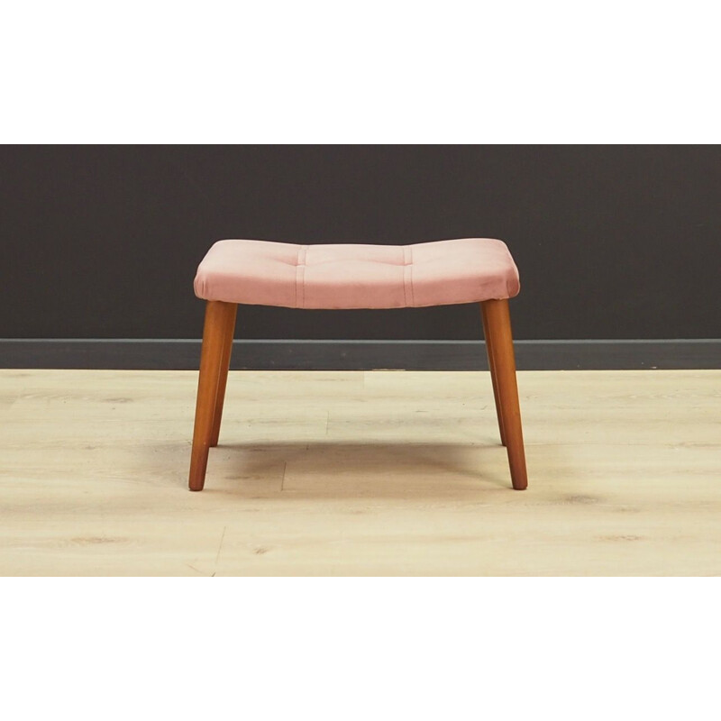 Vintage pink vintage footrest, Danish 1960s