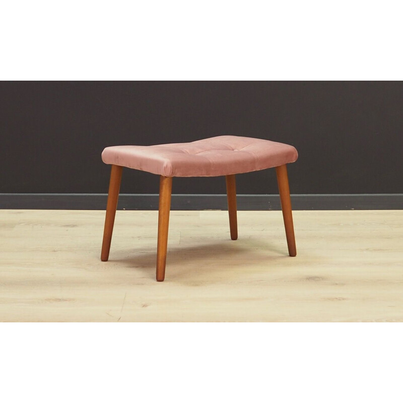 Vintage pink vintage footrest, Danish 1960s