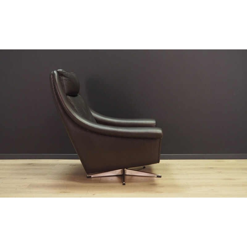 Vintage Aage Christensen leather armchair by Erhardsen & Andersen, 1960