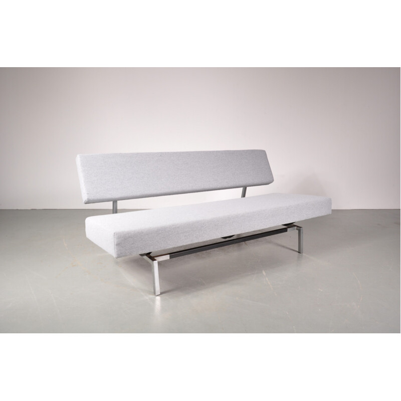 Spectrum sofa in metal and grey fabric, Martin VISSER - 1950s