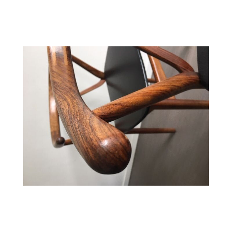Pair of model 255 chairs by Henning Kjaernulf rosewood 1963