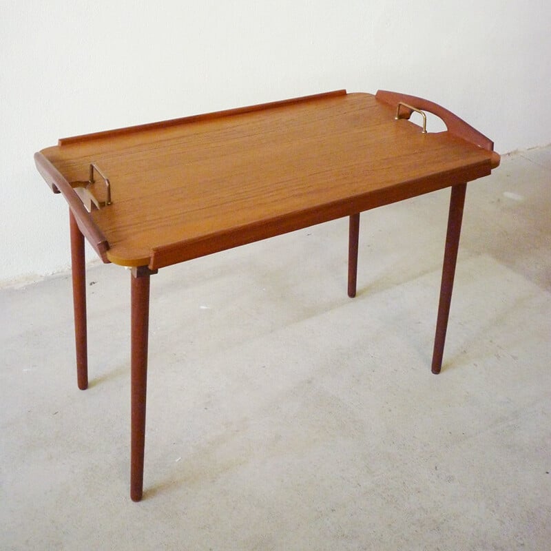 Aase Mobler teak and metal tray table - 1950s