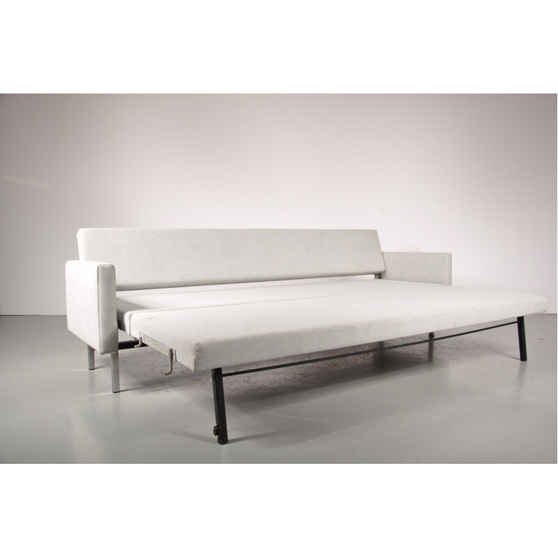 Spectrum sleeping sofa in metal and grey fabric, Martin VISSER - 1950s