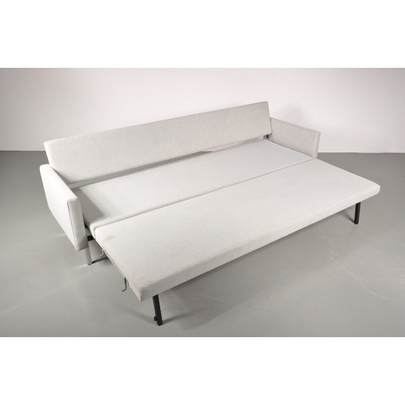 Spectrum sleeping sofa in metal and grey fabric, Martin VISSER - 1950s