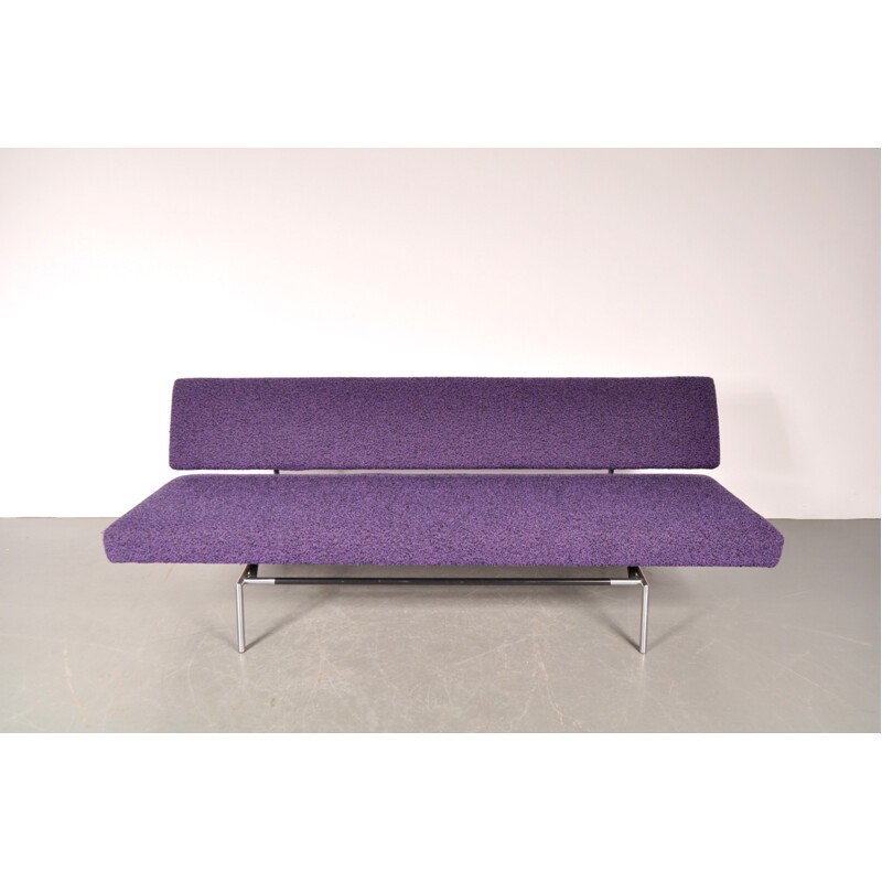 Spectrum sleeping sofa in metal and purple fabric, Martin VISSER - 1960s