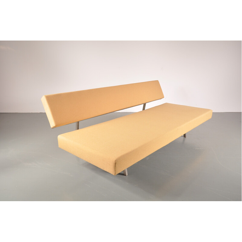 Spectrum sleeping sofa in metal and yellow fabric, Martin VISSER - 1960s