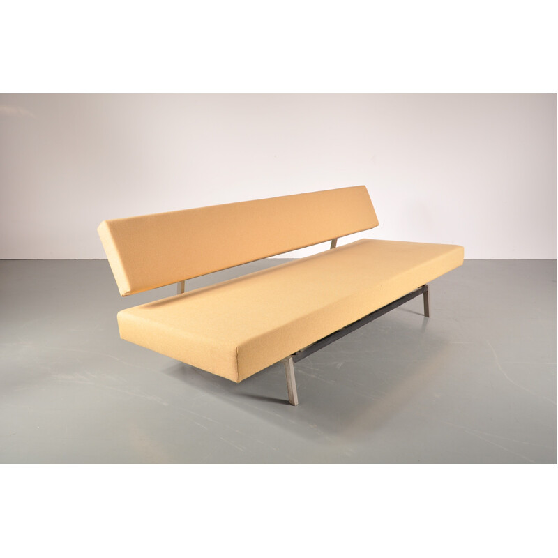 Spectrum sleeping sofa in metal and yellow fabric, Martin VISSER - 1960s