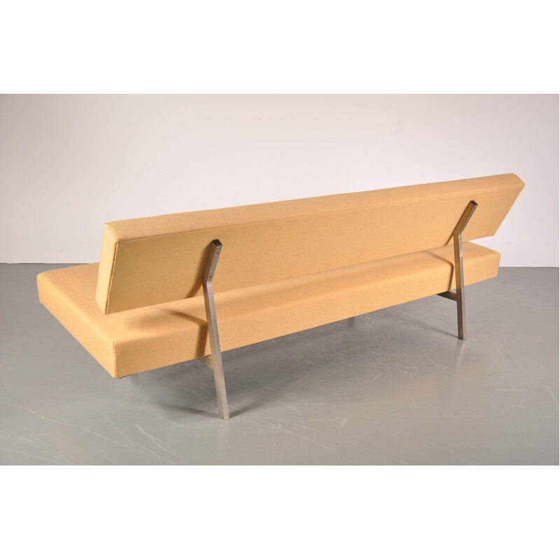 Spectrum sleeping sofa in metal and yellow fabric, Martin VISSER - 1960s