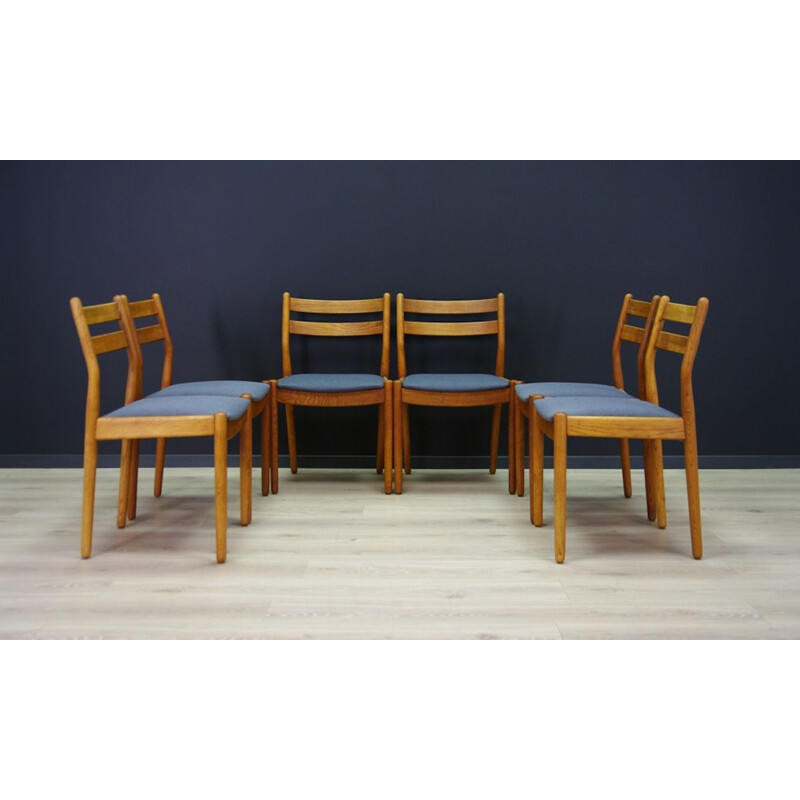 Ensemble de 6 chaises vintage en teck de Poul M. Volther 1960