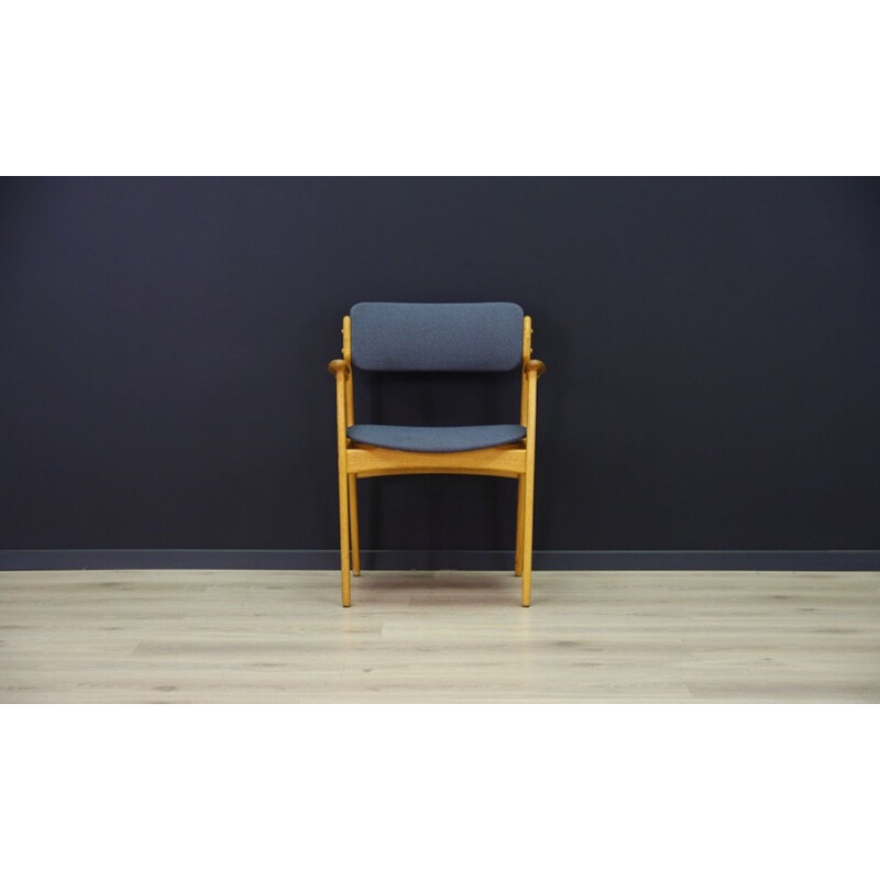 Vintage blue armchair by Erik Buch, Danish 1960s