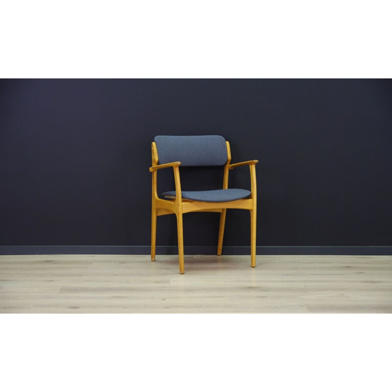 Vintage blue armchair by Erik Buch, Danish 1960s