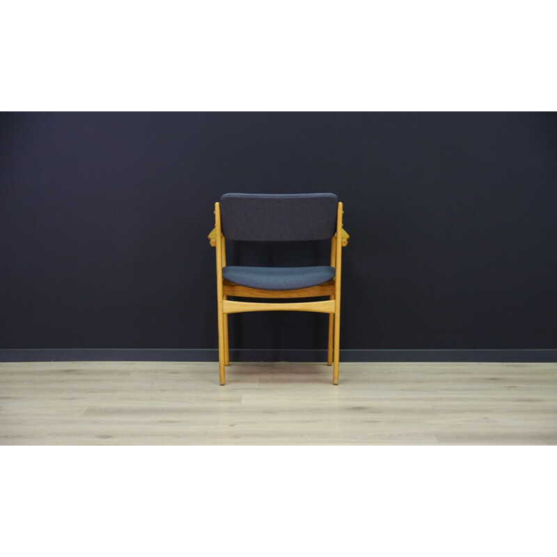 Vintage blue armchair by Erik Buch, Danish 1960s