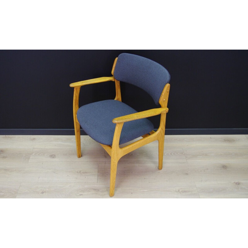 Vintage blue armchair by Erik Buch, Danish 1960s