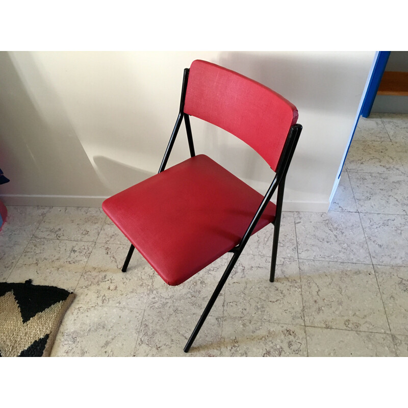 Vintage retro red chair