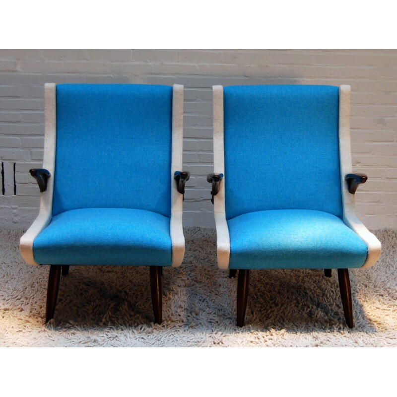 Paire de fauteuils vintage Hollandais - années 50
