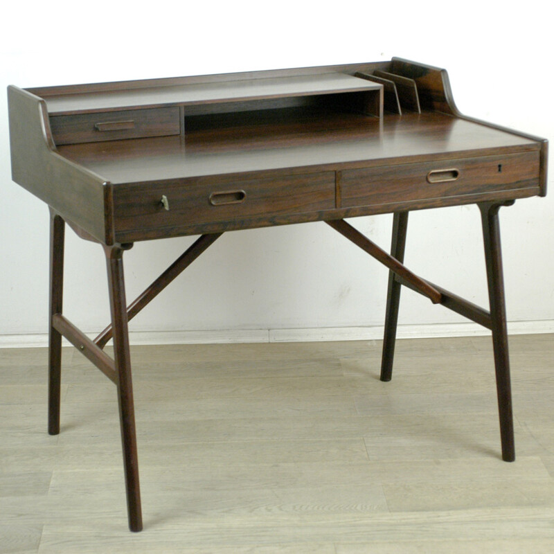 Scandinavian Modern writing desk in rosewood, Arne Wahl IVERSEN - 1960s