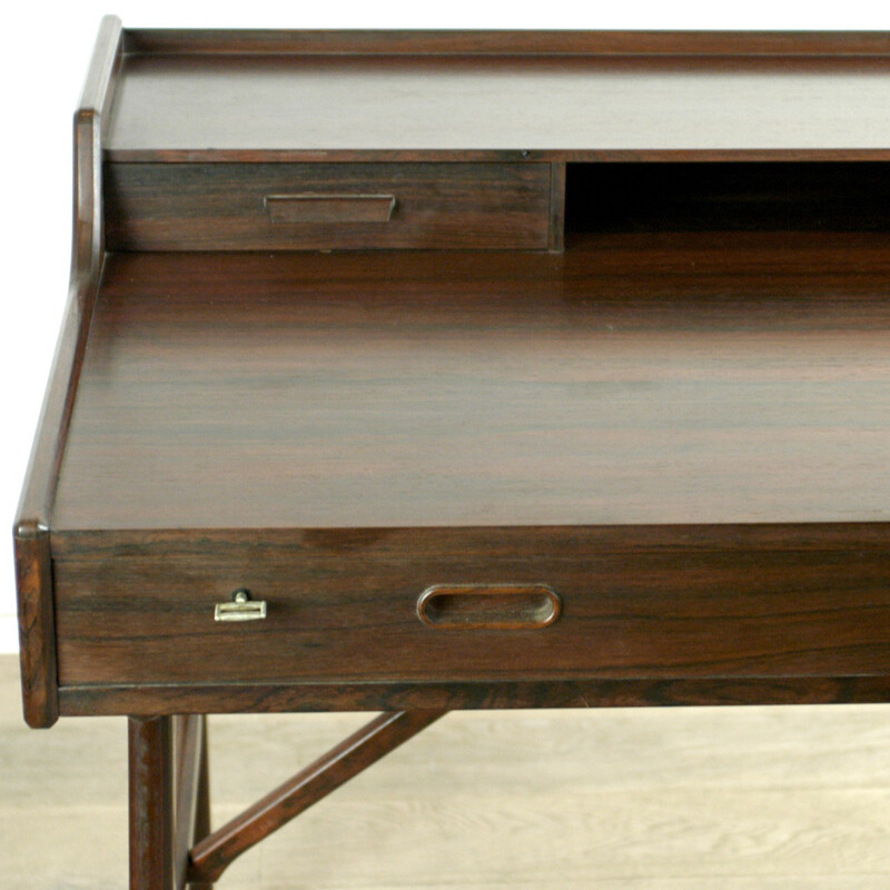 Scandinavian Modern writing desk in rosewood, Arne Wahl IVERSEN - 1960s