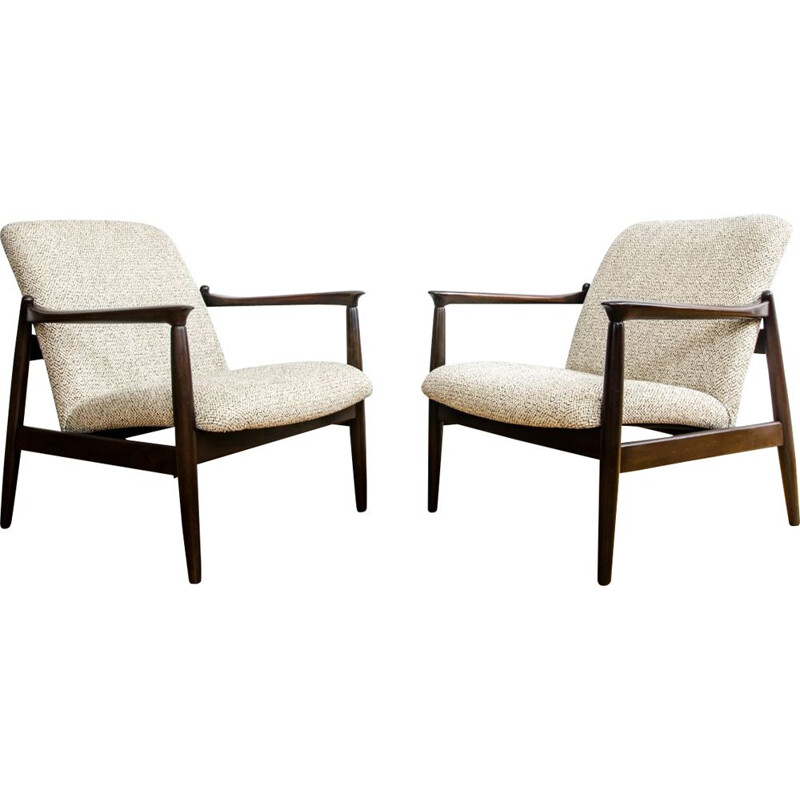 Pair of GFM-64 Vintage Armchairs by Edmund Homa 1960s
