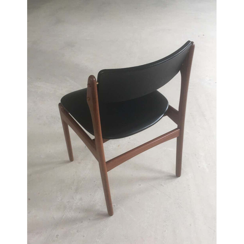 Vintage Teak Dining Chair Erik Buch 1960s 