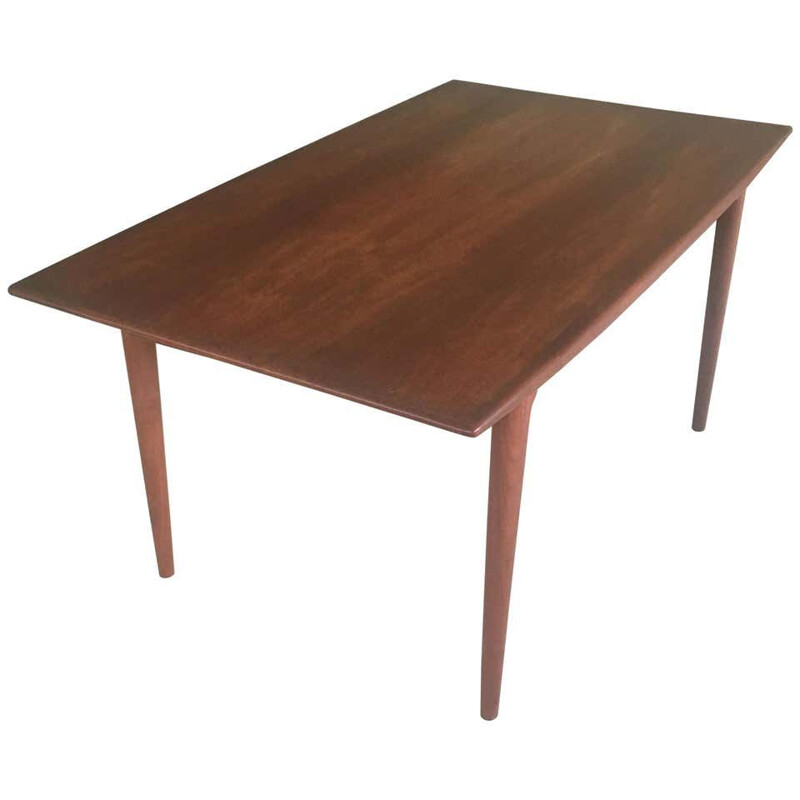 Vintage Expandable Teak Dining Table by Slagelse Mobler for Alfred Christensen Danish 1950s