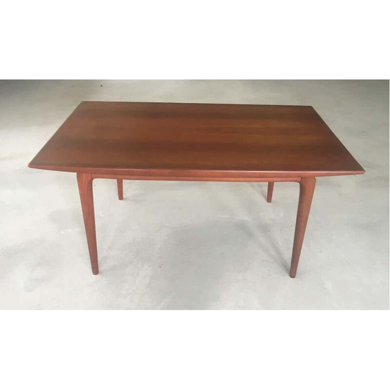 Vintage Expandable Teak Dining Table by Slagelse Mobler for Alfred Christensen Danish 1950s