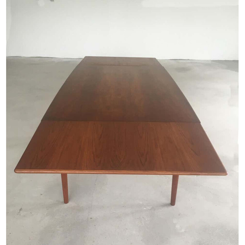 Tavolo da pranzo vintage in teak di Slagelse Mobler per Alfred Christensen, Danimarca 1950