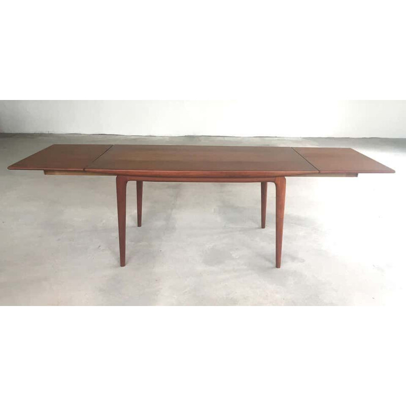 Mesa de jantar Vintage teak por Slagelse Mobler para Alfred Christensen Dinamarquês 1950