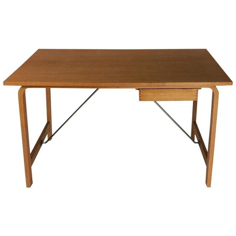 Vintage Desk in Oak by Fritz Hansen Arne Jacobsen Saint Catherines Danish 1965