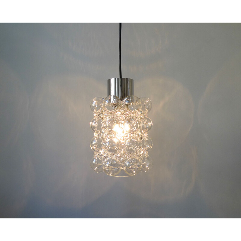 Mid-Century  'Bubble Glass' Pendant Light by Tynell & Gantenbrink For Limburg Glashütte, 1960s