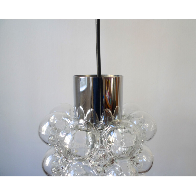 Mid-Century  'Bubble Glass' Pendant Light by Tynell & Gantenbrink For Limburg Glashütte, 1960s