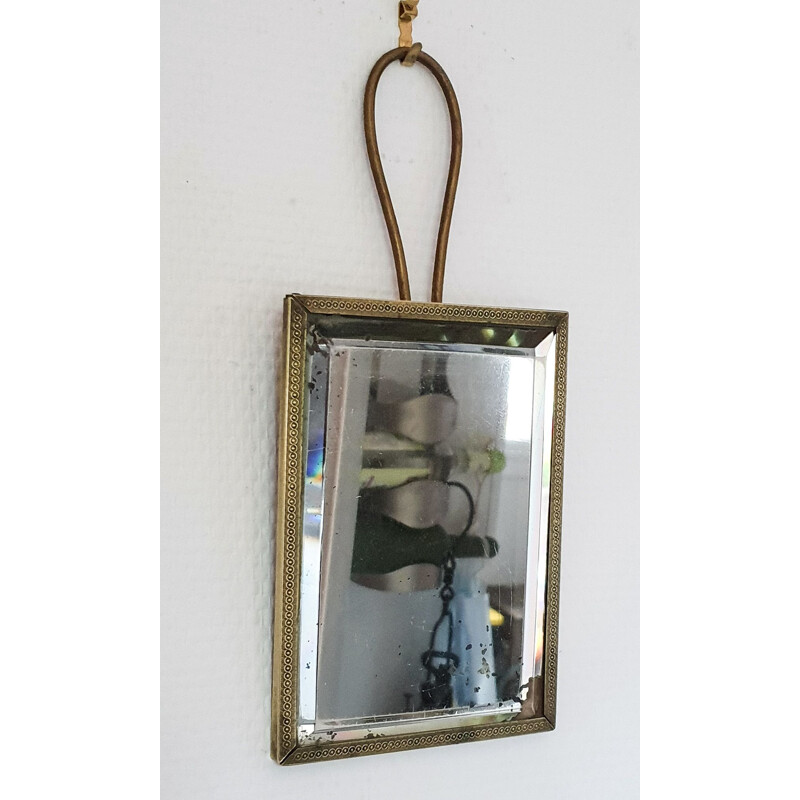 Vintage bevelled barbershop mirror 1950