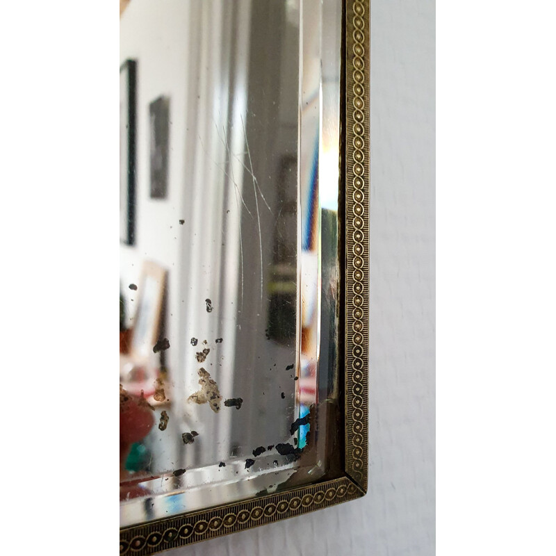 Vintage bevelled barbershop mirror 1950