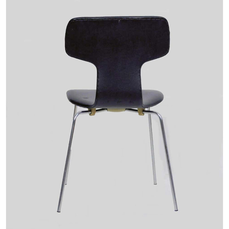 Cadeira de martelo Vintage T de Fritz Hansen Arne Jacobsen dinamarquês 1960