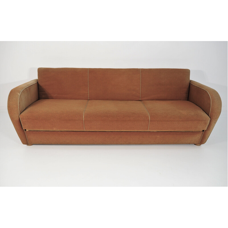 Vintage Model H363 Sofa by Jindřich Halabala, Art Deco 1930