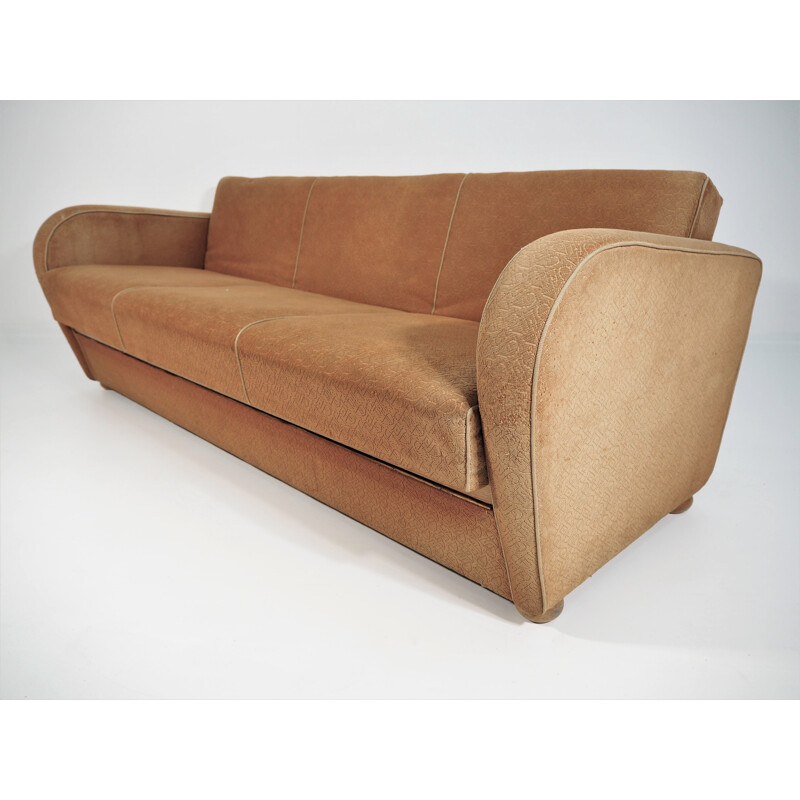 Vintage Model H363 Sofa by Jindřich Halabala, Art Deco 1930