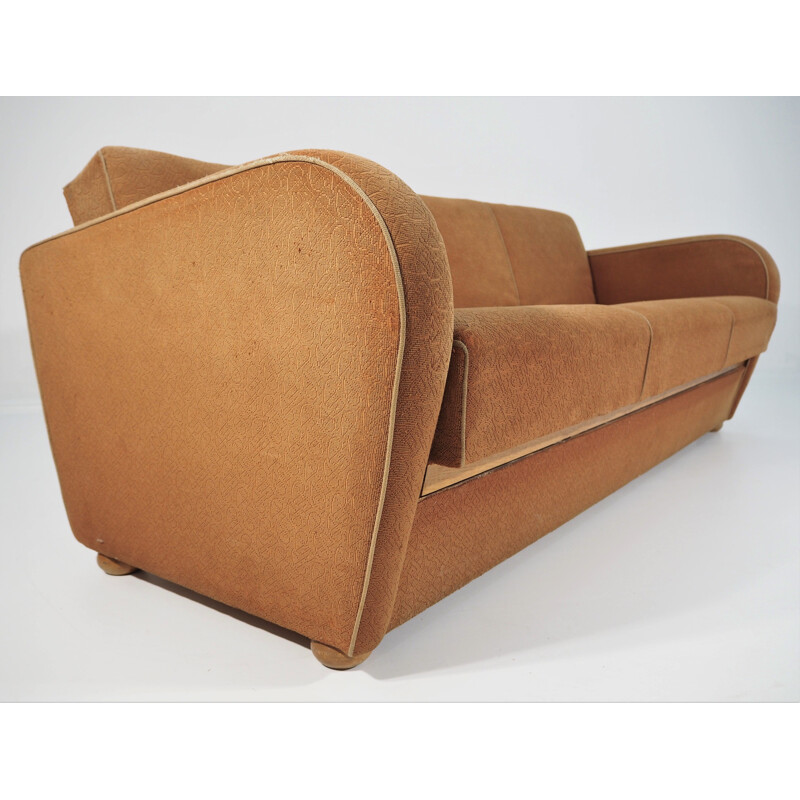 Vintage Model H363 Sofa by Jindřich Halabala, Art Deco 1930