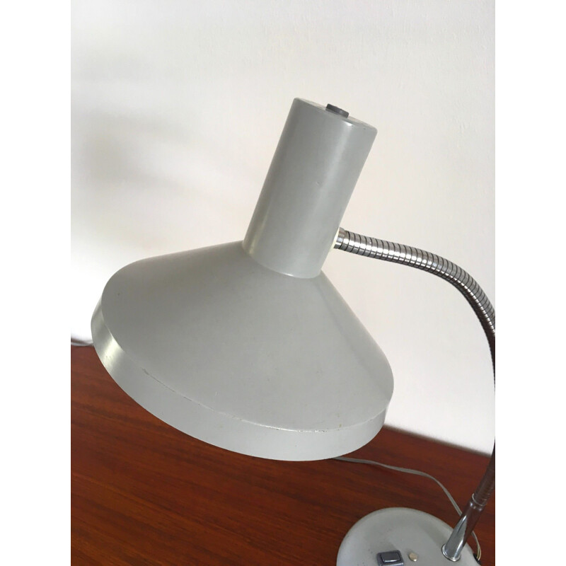 Lampe vintage en acier chromé et métal, 1960