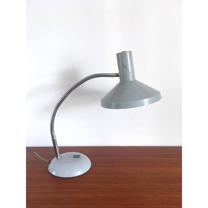 Vintage lamp in chromed steel and metal, 1960