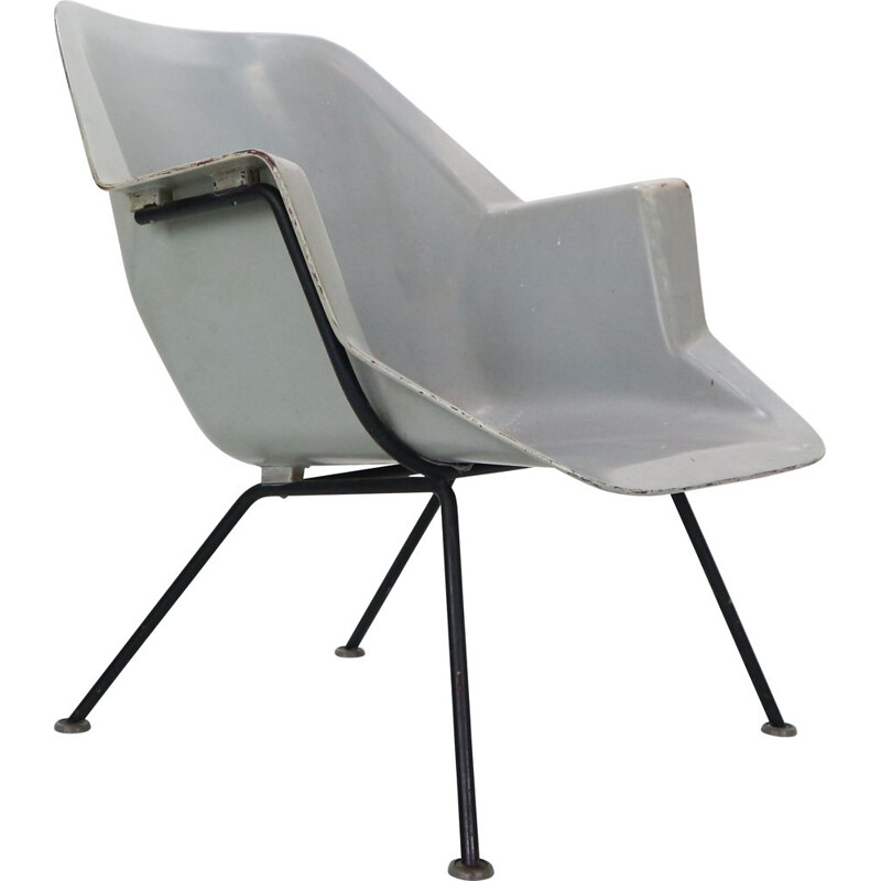 Vintage 416 Fiberglass Shell Chair by Wim Rietveld & Andre Cordemeyer for Gispen, 1950s