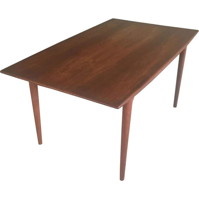 Vintage Expandable Teak Dining Table by Slagelse Mobler for Alfred Christensen Danish 1950s