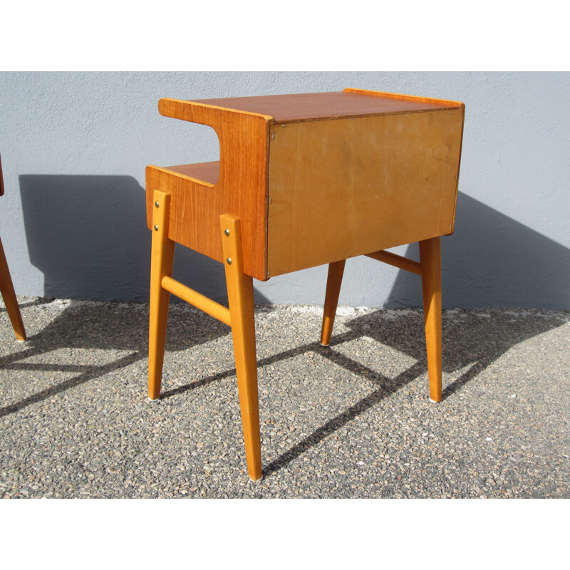 Pair of vintage Scandinavian bedside tables