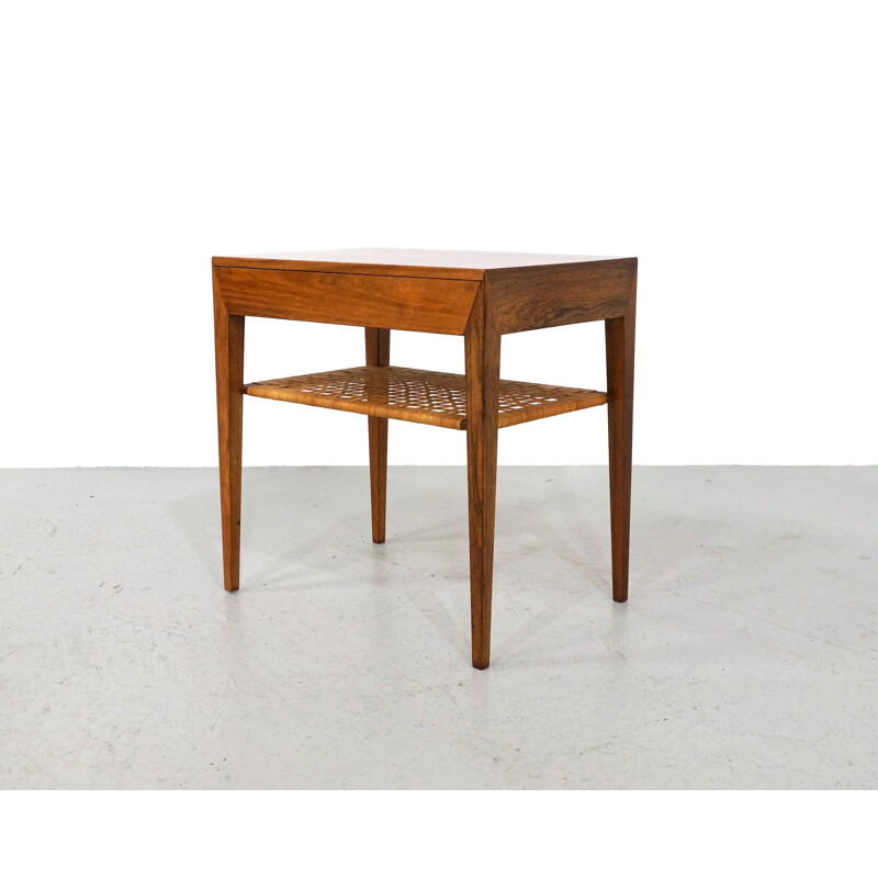 Vintage Bedside Table Rosewood by Severin Hansen for Haslev