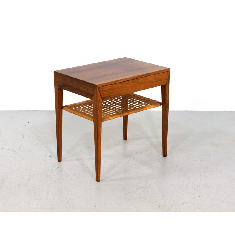 Vintage Bedside Table Rosewood by Severin Hansen for Haslev