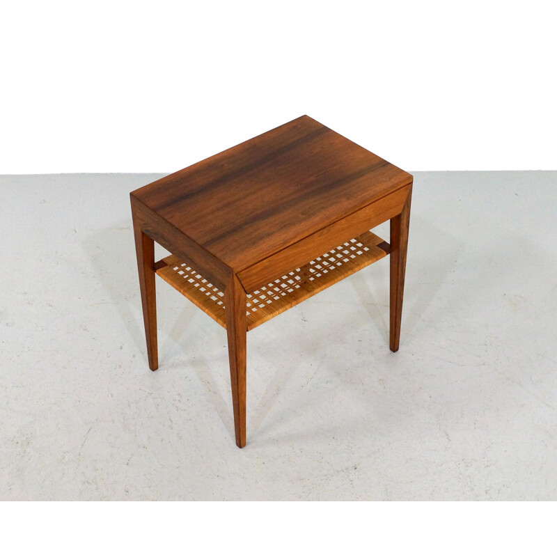 Vintage Bedside Table Rosewood by Severin Hansen for Haslev