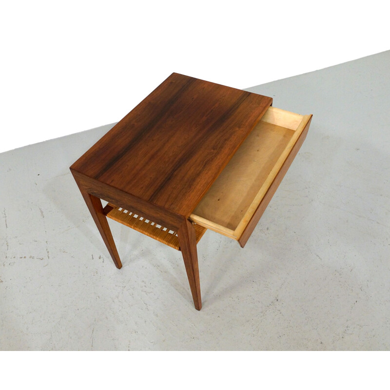 Vintage Bedside Table Rosewood by Severin Hansen for Haslev