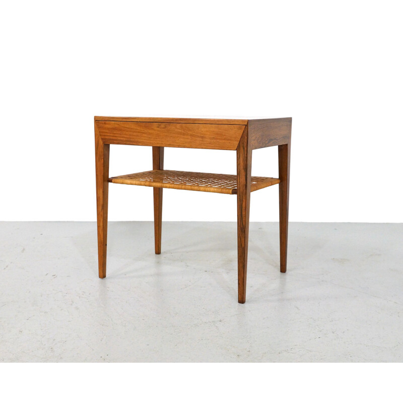 Vintage Bedside Table Rosewood by Severin Hansen for Haslev